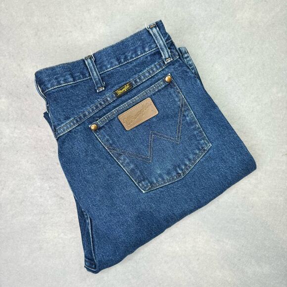 WRANGLER Men's Original Fit Cowboy Cut Jeans Size‎ W38 L 34 Blue Denim #13MWZGK - Picture 1 of 7